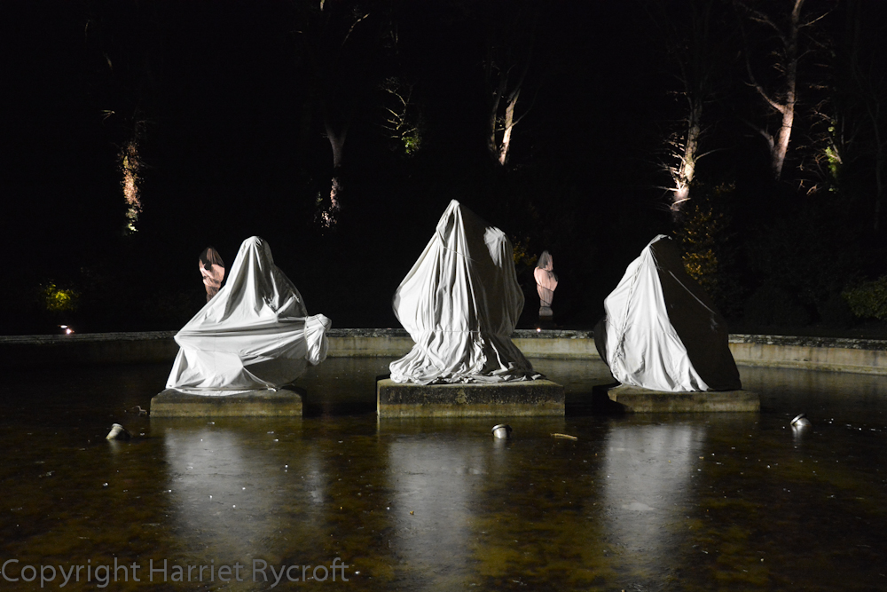 Statues at Waddesdon wrapped up for winter